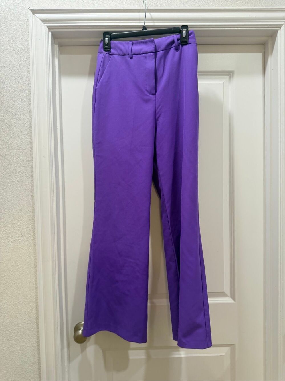 ASOS Design Purple Tailored Wide Leg Trousers High Waist Pants Size 4 US